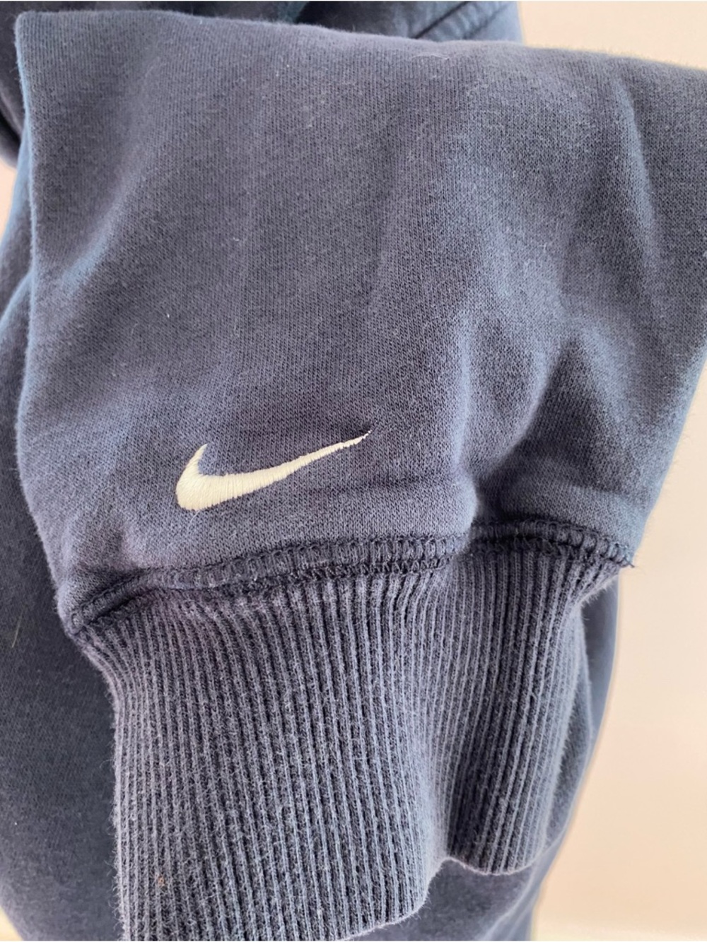 Nike Navy Full-Zip Hoodie with Red-Trim NIKE Letters - Picture 7 of 10